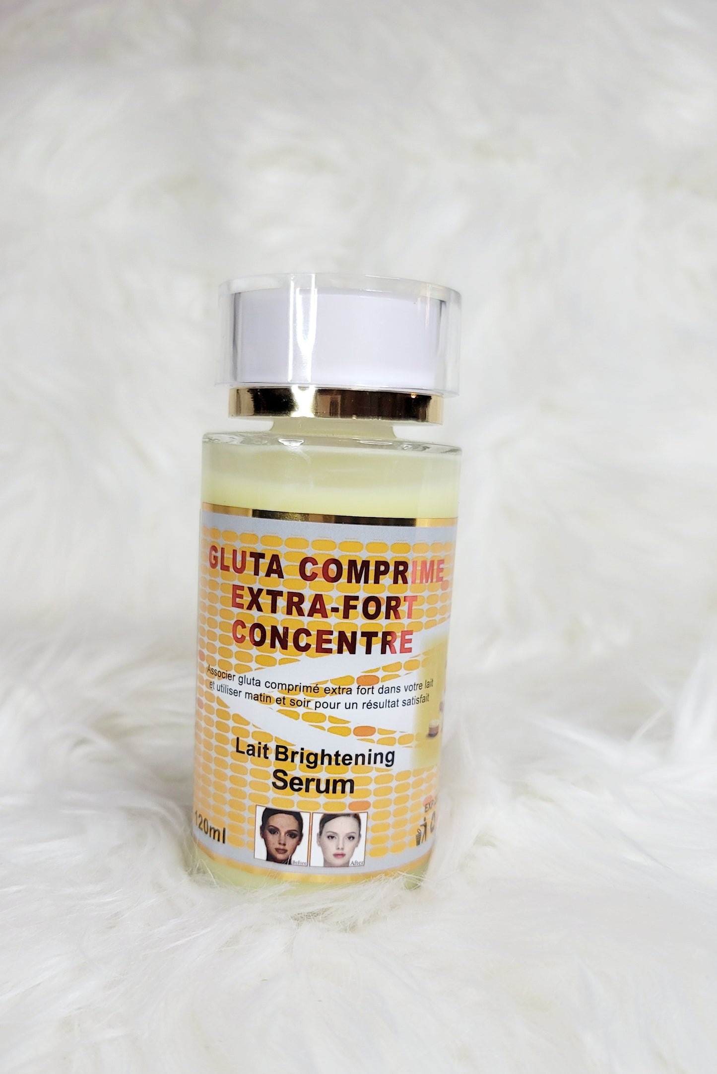 JNA glowing touch Gluta Extra-Fort concentrated serum in a jar .