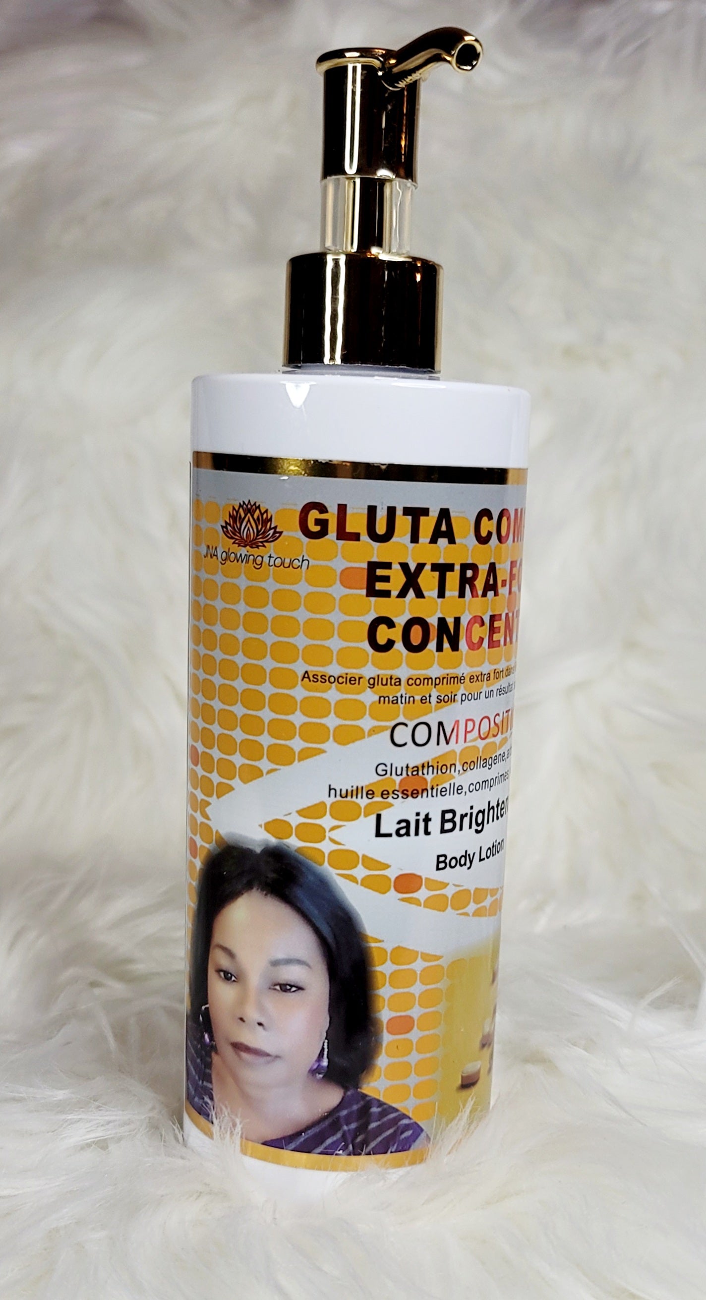 JNA glowing touch Gluta tablet Extra-strong concentrated lotion in a bottle.