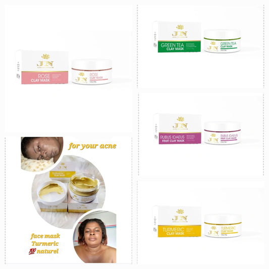 Different variants of JNA face mask sets.