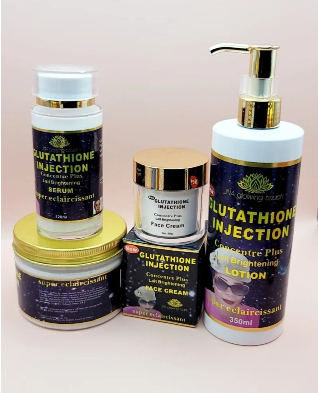 JNA Glutathione injection kit included in the complexion set.