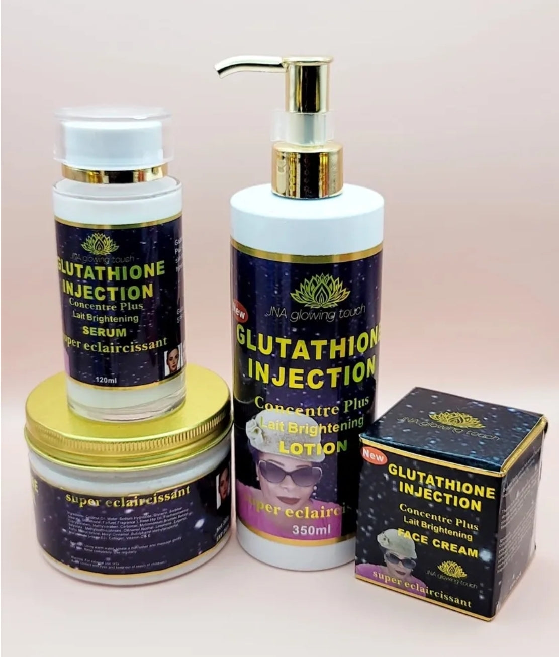 JNA Glutathione injection kit included in the complexion set.