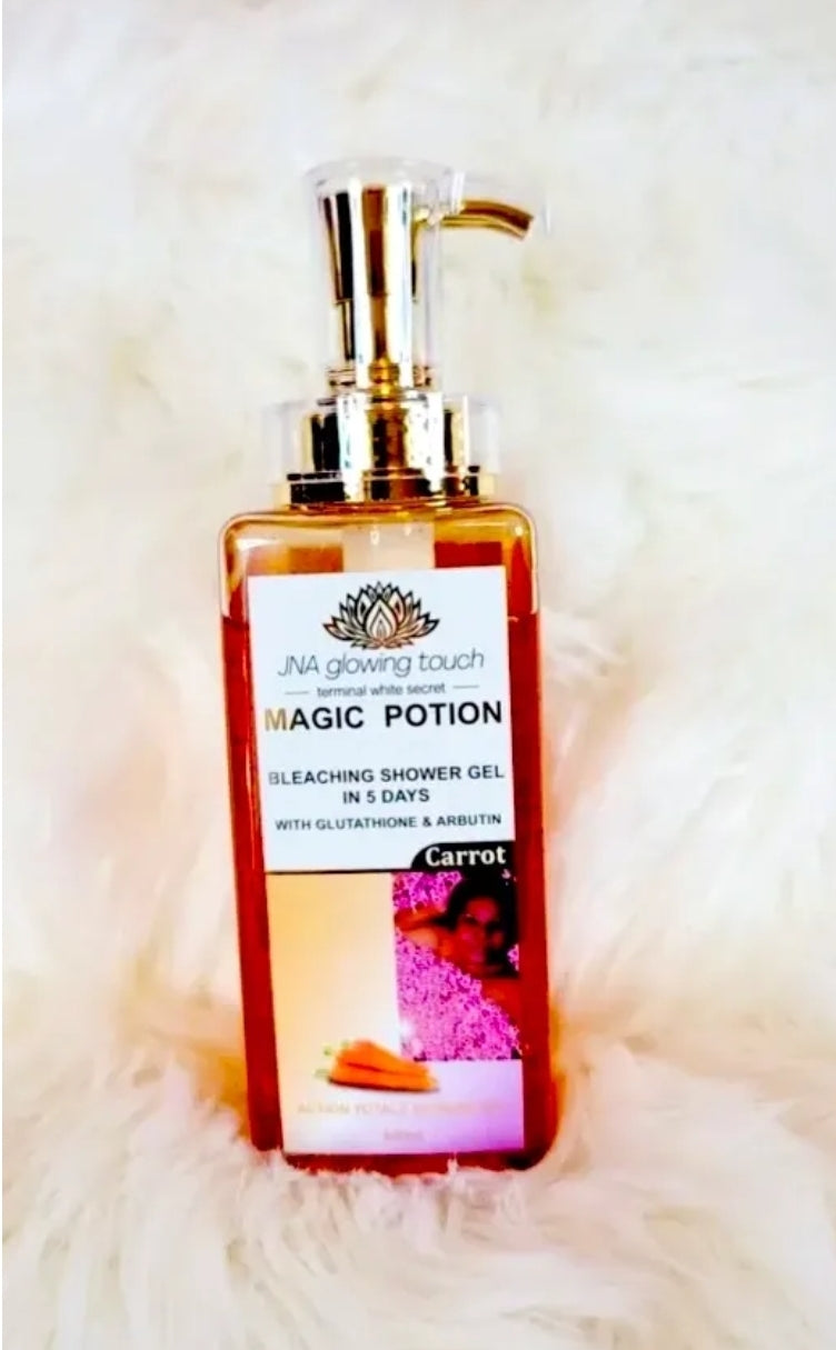 JNA glowing touch magic potion. Bleaching Shower gel in 5 days with glutathione & Arbutin carrot.