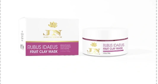 JNA face mask featuring Rubus Idaeus fruit clay mask.