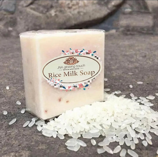 JNA glowing touch rice milk soap. Jasmine rice soap handmade , Soap control oil whitening moisturizing.