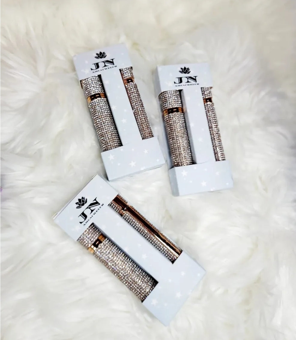 JNA eyeliner and mascara with crystal embellishments