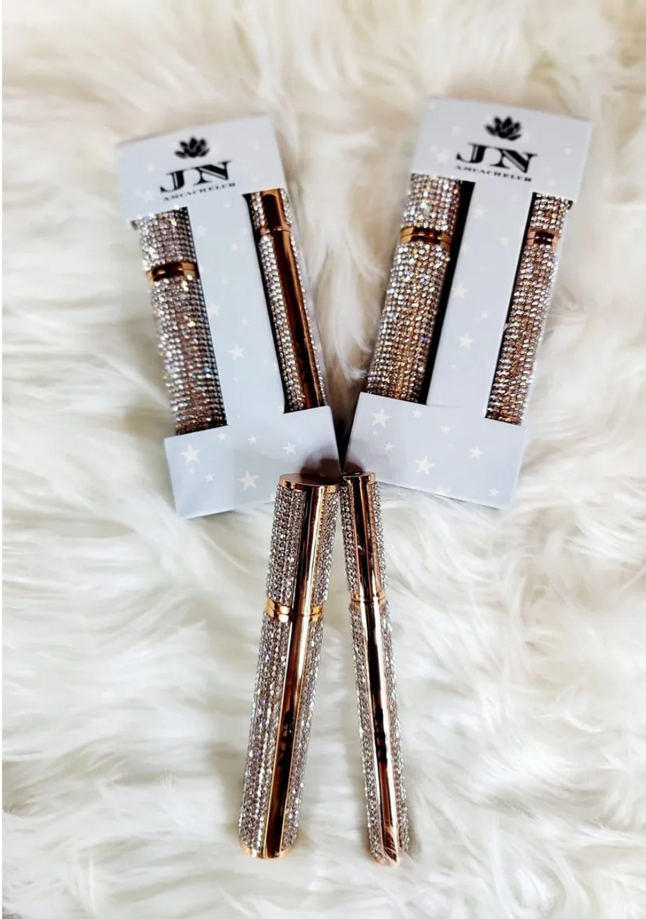 JNA eyeliner and mascara with crystal embellishments