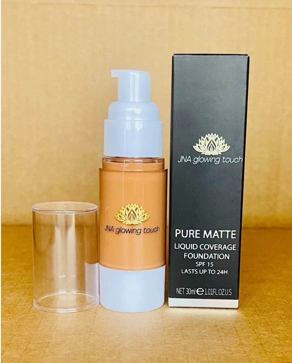 JNA glowing touch pure matte liquid coverage foundation.