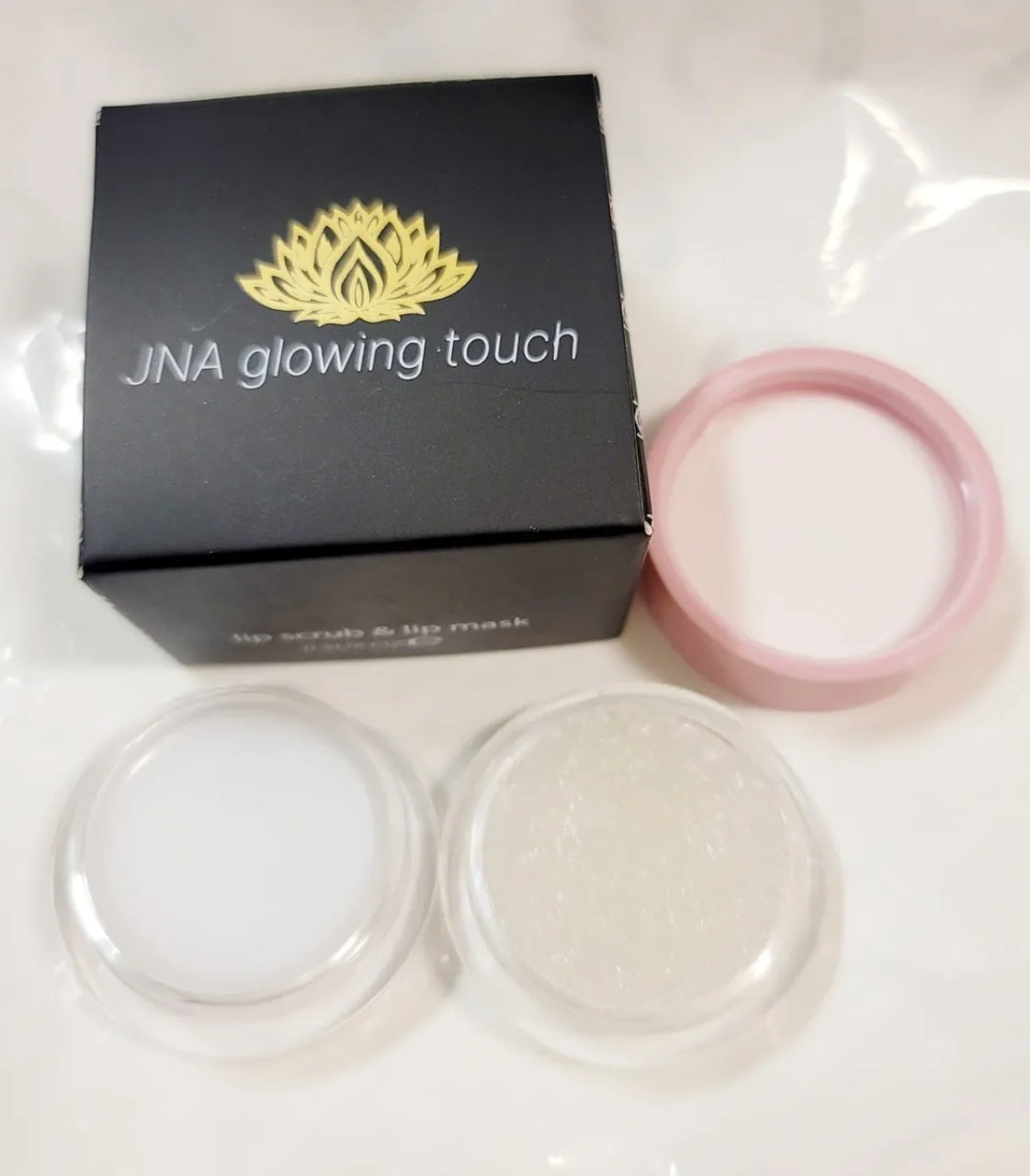 JNA glowing touch lip scrub and mask product