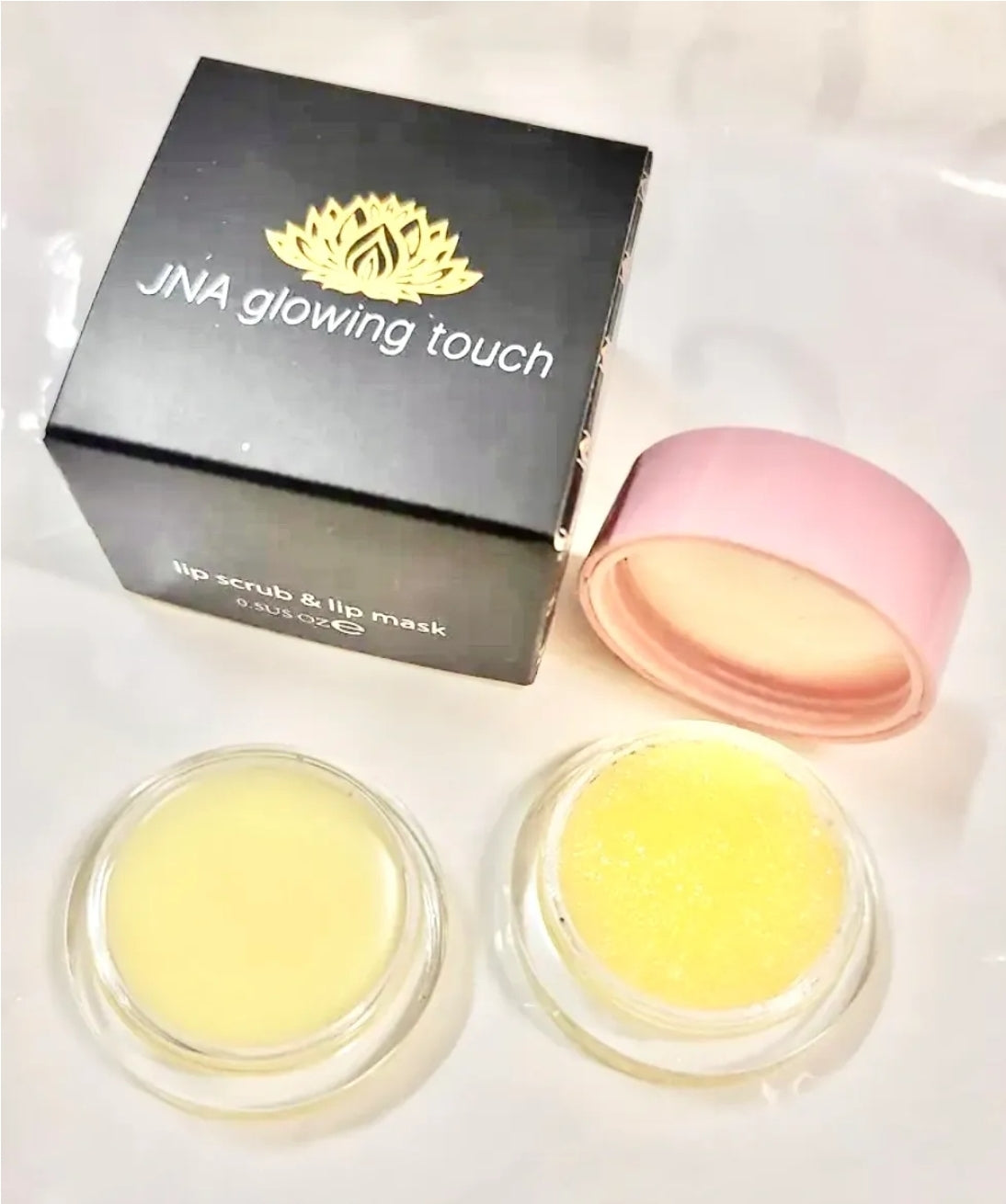 JNA glowing touch lip scrub and mask product