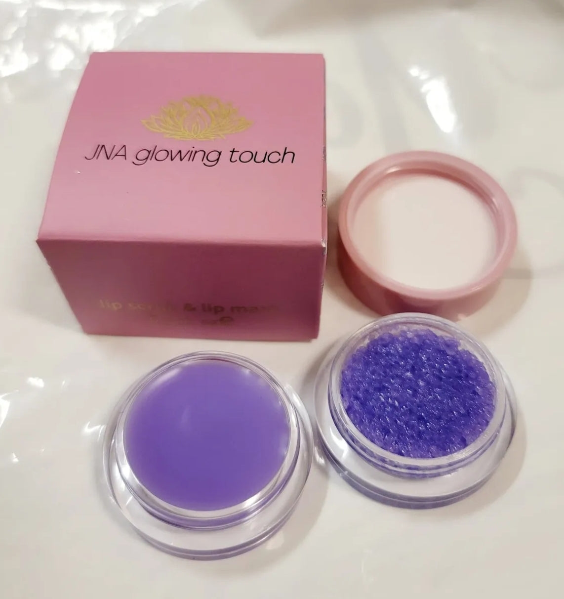 JNA glowing touch lip scrub and mask product