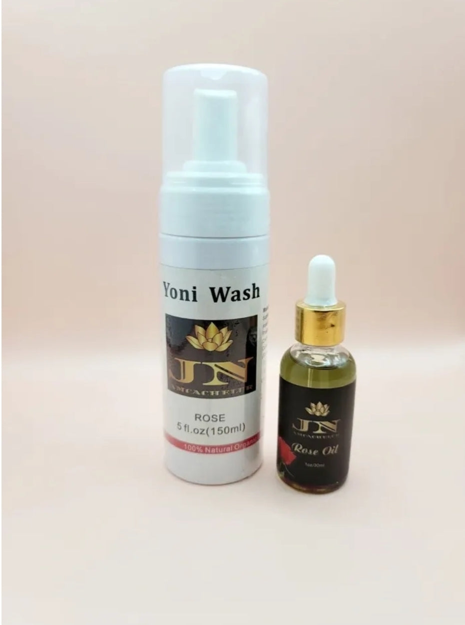 Yoni sets Wash and oil Rose.