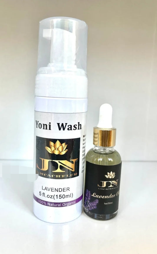 Yoni sets lavender Wash and lavender oil.