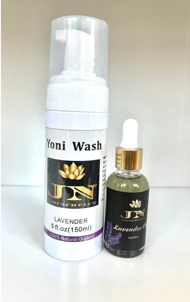 Yoni sets lavender Wash and lavender oil.