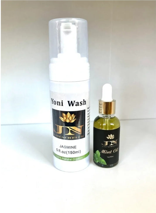 Yoni sets Jasmine and mint oil.